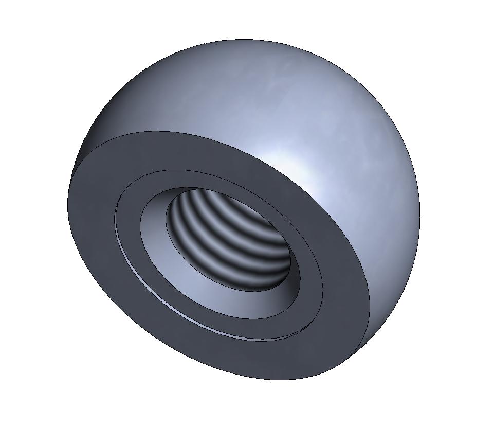 TRUNCATED THREADED BALL, STAINLESS STEEL, 0.3125", ( 5/16"), 7.937 MM